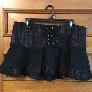 Red polka dot TRIPP NYC mini skirt